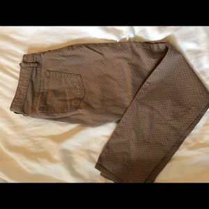 Gap polka dot tan purple pants